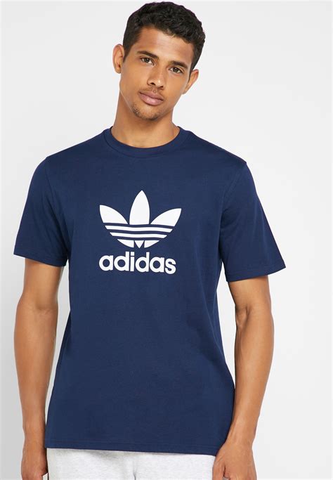 adidas originals t-shirt outline trefoil shorts|adidas men's trefoil t shirt.